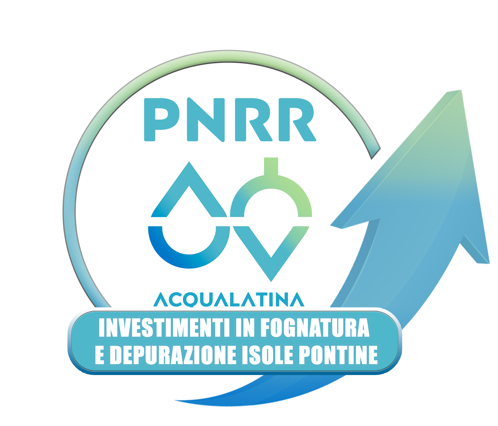 LOGO PNRR - Investimenti in fognatura e depurazione ISOLE PONTINE